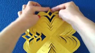DIY. Volumetric 3D snowflake from paper. 3D Paper Snowflake #Snowflakes