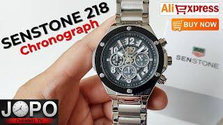 SENSTONE 218 Fashion Chronograph Watch│Senstone Watch Review│Subtitles