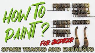 HOW TO PAINT: spare tracks and exhausts for Jagdtiger, Takom 8003, 1/35 Jägermeister