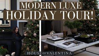 Modern LUXE Christmas LIVING ROOM TOUR 2024