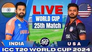  Live: India vs USA T20 World Cup Match 25, Live Match Score | IND vs USA Live match Today