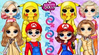 Wednesday, Enid, M3GAN, Princess Peach, Super Mario, Pikachu Gender Swap - DIY Arts & Paper Crafts