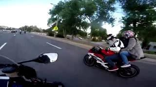 Wheelies with a girl on the back!!