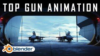 CGI Top Gun Scene | CINEMATIC Blender 3D animation