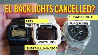 Casio Backlights Compared | Green LED vs EL vs  Super Illuminator