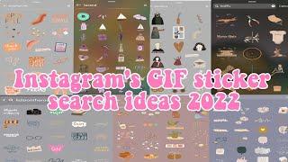 °Instagram's GIF •aesthetic• sticker search ideas 2022°