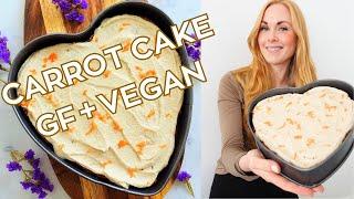 VEGAN CARROT CAKE - healthy, easy AND delicious recipe  (gluten free, plant based)