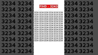 Let See How Genius You are - Find 3243 #Shorts