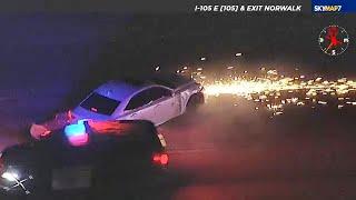 2-hour police chase ends in shower of sparks, PIT maneuver on SoCal freeway