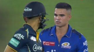 Shubman Gill did this heroic act in reply of Arjun Tendulkar's Sledging in front of Sara in MI vs GT