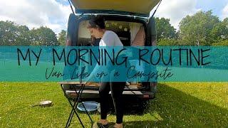 LIVING IN A VAN UK | My Morning Routine on a Campsite ASMR