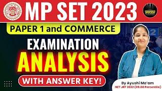 MP SET 2023 Exam Analysis | MPSET Paper-1 & Commerce Paper Solution | MPSET 2023 Answer Key