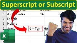 How to Superscript in Excel