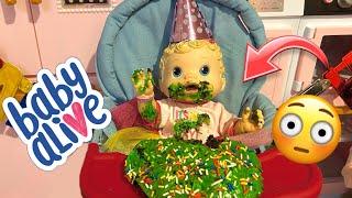 NEW Baby alive changing time doll Morning routine HUGE Mess!! 