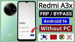 Redmi A3x Frp Bypass 2024 | Google Account Unlock - Xiaomi (24048RN6CG) Android 14 | Without PC