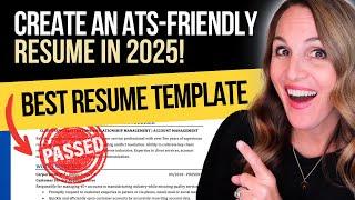 Create An ATS-FRIENDLY Resume For Today's 2025 Job Market | BEST Resume Template & AI Prompts