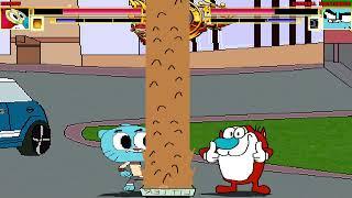 NICK54222 MUGEN: Stimpy VS Gumball Watterson