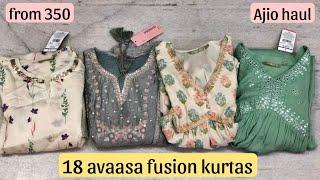 Ajio haul/18 avaasa fusion kurtas from 350₹/quality/#ajio#fashion#style#kurta#haul#video