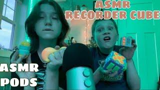 🪴UNBOXiNG ASMR RECORDER CUBE AND ASMR POD|| fidget toys|| ft.my brother