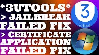 Fix 3utools jailbreak failed 2024 | Fix certificate application failed 3utools | JB iOS 9.3.5/10.3.4