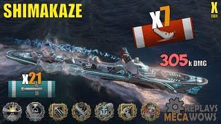 Shimakaze 7 Kills & 305k Damage | World of Warships Gameplay