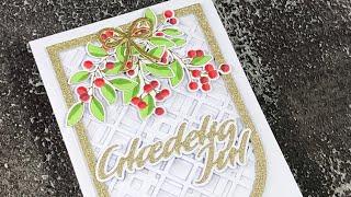 Easy coloring Winter Berries Frame | Pinkfresh Studio