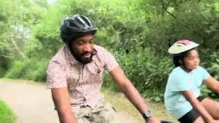 Father And Daughter Cycling