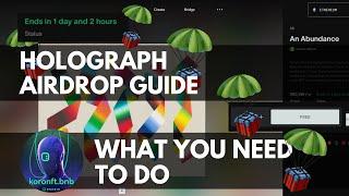 Airdrop Guide: Holograph (Video guide with steps)
