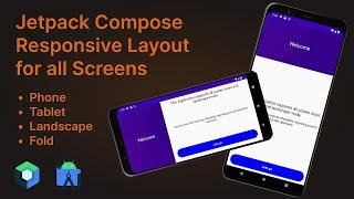 Android Support ALL Screen Sizes in Jetpack Compose (Landscape, Tablet) - Android Studio Tutorial