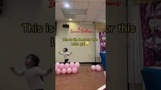 BALLOON DECORATION TAKEDOWN | POP THE BALLOONS WITH LITTLE KID #shorts #balloon #balloondecoration