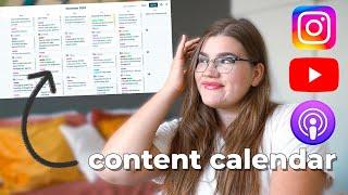 How to create a content calendar for your Instagram, Youtube and Podcast