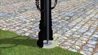 Installing Bike Bollards with Concrete Forms and Anchor Castings