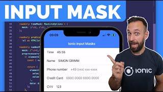 How to use Ionic Input Masks