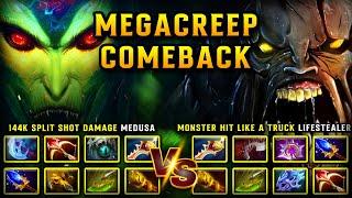 MEGACREEP COMEBACK ? | 144K Split Shot Damage Medusa Vs. Monster Hit Like A Truck Lifestealer | DOTA