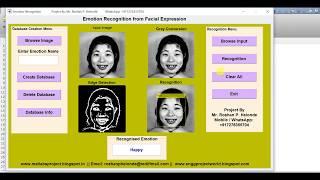 Matlab Code for Facial Expression Recognition using Image Processing