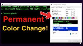 PC - CMD Change Permanent Color Easy!