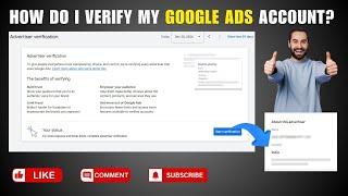 How do I verify my Google Ads account? Google Ads Verification 2024 | #googleadsmanager #googleads