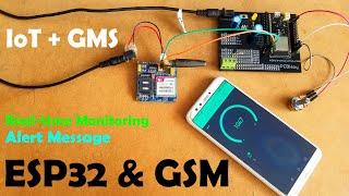 ESP32 with GSM Sim900, ESP32 & GSM, GSM Wifi, text message & Blynk App, IOT GSM,esp32 project