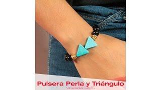 Aprende cómo hacer una Pulsera Perla y Triángulo Turquesa - CAROL INSPIRE & CREATE
