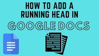 How to Add a Running Head in Google Docs