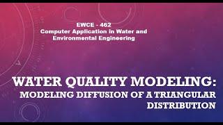 Water Quality Modeling (Arbitrary constituents of conservative fate) by HEC-RAS