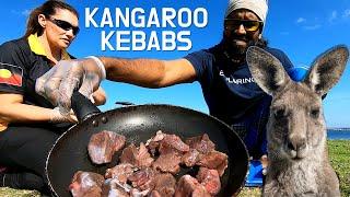 Kangaroo Kebabs and Australian Bush Tucker Food : First Class Eats with Wilbur and Goanna Hut