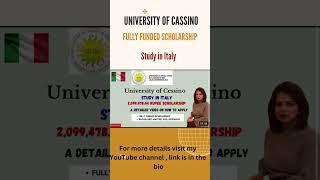 Scholarship in italy/ Fully funded scholarship #studyinitaly #italy #admissionsinitaly