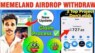 Memeland $MEMES token received|Memeland airdrop new update | Memeland airdrop claim process #memes