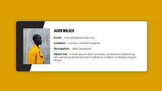 How to Create a Responsive User Profile Card using HTML & CSS