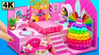 Full Step DIY and Crafts to Make Pink Castle for Queen From Cardboard ️ DIY Miniature House #74