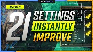 21 SETTINGS and HOTKEYS you NEED for SEASON 11! - Skill Capped