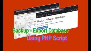 Backup Database Using PHP Script