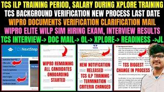 TCS XPLORE ILP TRAINING TERMINATION CRITERIA CHANGED | WIPRO HIRING EXAM, RESULT, BGC, LOI, OL, DOJ