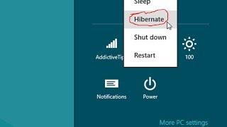 how to enable / disable hibernate mode in windows 8 (hibernation in windows 8)